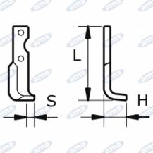 Obrázek k výrobku 60391 - NŮŽ ROTAVÁTORU 50 x 175 x 21 MM LEVÝ