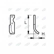 Obrázek k výrobku 42858 - NŮŽ ROTAVÁTORU 55 x 164 MM LEVÝ