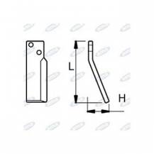 Obrázek k výrobku 43780 - NŮŽ ROTAVÁTORU 65 X 195 MM LEVÝ