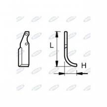 Obrázek k výrobku 43707 - NŮŽ ROTAVÁTORU 82 x 230 MM LEVÝ