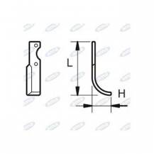 Obrázek k výrobku 43738 - NŮŽ ROTAVÁTORU 85 x 290 x 15 MM LEVÝ