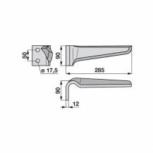 Obrázek k výrobku 24321 - Nůž vhodný pro MASCHIO - levý