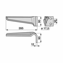 Obrázek k výrobku 24320 - Nůž vhodný pro MASCHIO - pravý