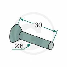 Obrázek k výrobku 28135 - Nýt se zápustnou hlavou 6x30
