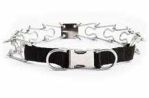 Obrázek k výrobku 129738 - Obojek s ostny, kov. přezka, plíšek, 60 cm, nerez