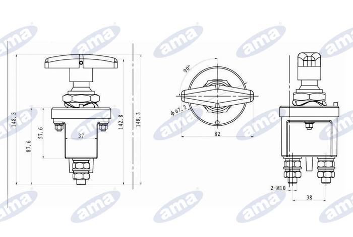 Obrázek k výrobku 27373 - odpojovač baterie 12/24V, 2500A