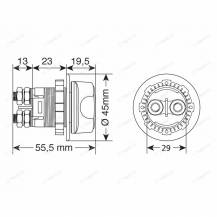 Obrázek k výrobku 72105 - Odpojovač baterie mini s odnímatelným voličem