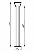 Obrázek k výrobku 54887 - Opěrná noha pevná 690 mm
