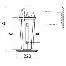 Obrázek k výrobku 10557 - opěrná noha sklopná 4000kg/200 mm