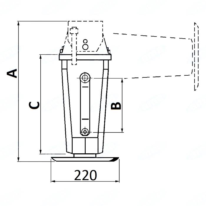 Obrázek k výrobku 21574 - Opěrná noha sklopná 6000kg/170 mm