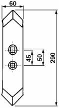 Obrázek k výrobku 49803 - otočná radlička, šířka 60 mm, materiál 12 mm