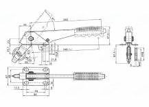 Obrázek k výrobku 56320 - Páka ruční brzdy 260 mm s kladkou