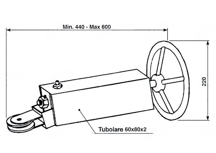 Obrázek k výrobku 26587 - Páka ruční brzdy 400-520mm