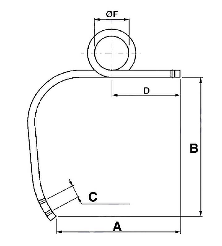 Obrázek k výrobku 26087 - pero pravé typ quadro 30x30 Ø 120 mm