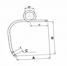 Obrázek k výrobku 49867 - pero pravé typ quadro20x20 Ø 90 mm