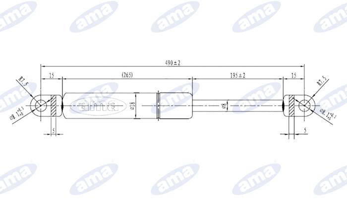 Obrázek k výrobku 36798 - Plynová vzpěra pro Fiat 5113767/5129427