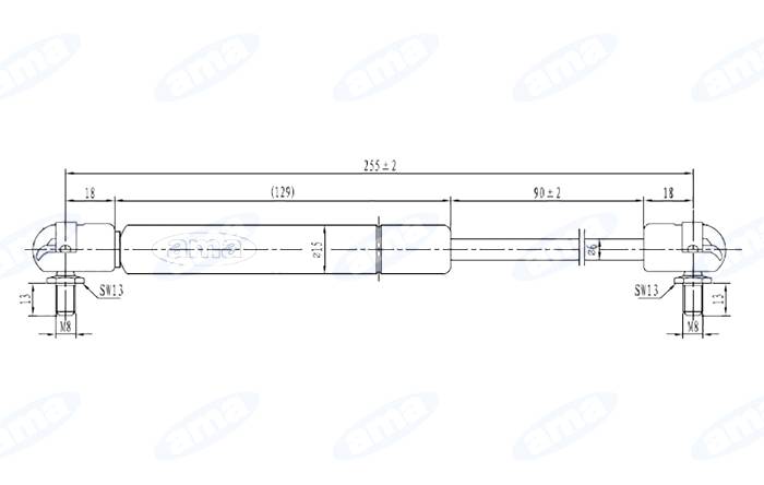 Obrázek k výrobku 36805 - Plynová vzpěra pro LANDINI, MF 3385316M91