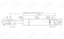 Obrázek k výrobku 60500 - Plynová vzpěra Stabilus 7558ND