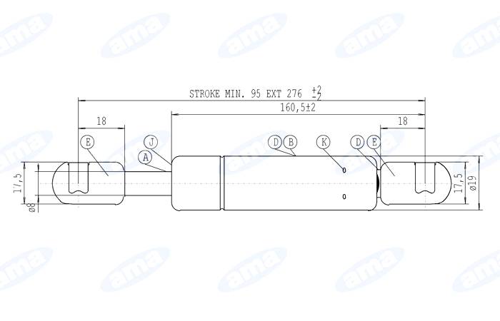 Obrázek k výrobku 36779 - Plynová vzpěra Stabilus 872660