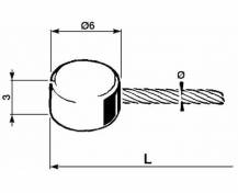 Obrázek k výrobku 57999 - Plynové lanko 1,2 mm, 2000 mm 3x6 mm