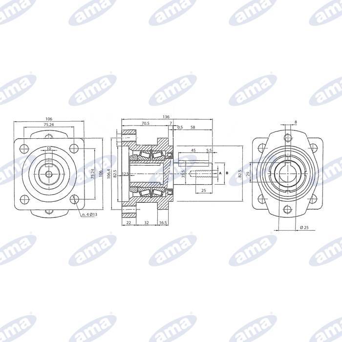 Specifikace - Podpěra hydraulického motoru WP a WR