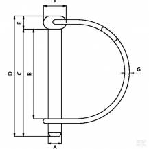 Obrázek k výrobku 95136 - Pojistný kolík 8x68 mm