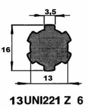 Obrázek k výrobku 54368 - Pouzdro s vnitřním profilem, 40mm