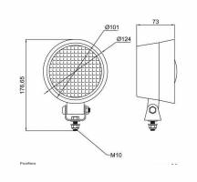 Obrázek k výrobku 1525 - Pracovní halogenové světlo kulaté 124 mm