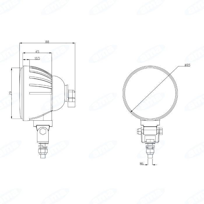 Obrázek k výrobku 20329 - Pracovní světlo 12V 85 MM