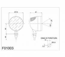 Obrázek k výrobku 59885 - Pracovní světlo kulaté s vypínačem 118 mm, COBO