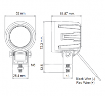 Obrázek k výrobku 59875 - Pracovní světlo LED 1200LM/6000-7000K