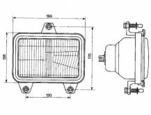 Obrázek k výrobku 25894 - Přední světlo FIAT asymetrické 193x170 mm