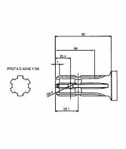 Obrázek k výrobku 21986 - Převodovka k hydraulickému čerpadlu GR. 2, 1:2, samec