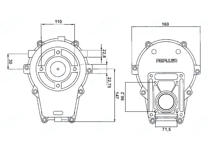 Obrázek k výrobku 21723 - Převodovka k hydraulickému čerpadlu GR. 2, 1:2, samec