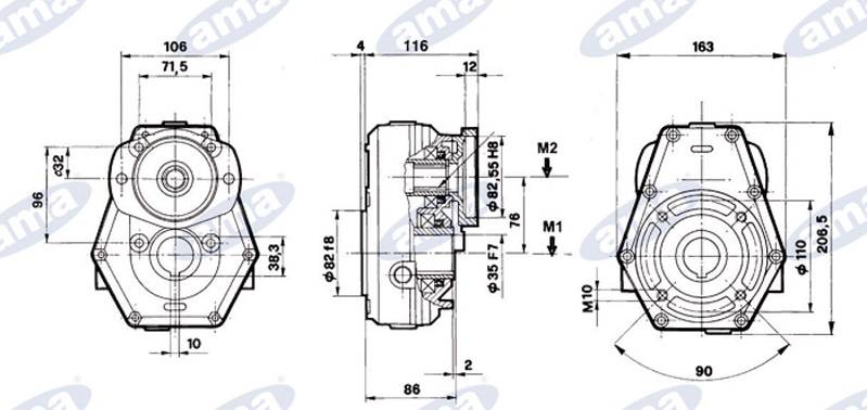 Obrázek k výrobku 21302 - Převodovka k hydraulickému motoru