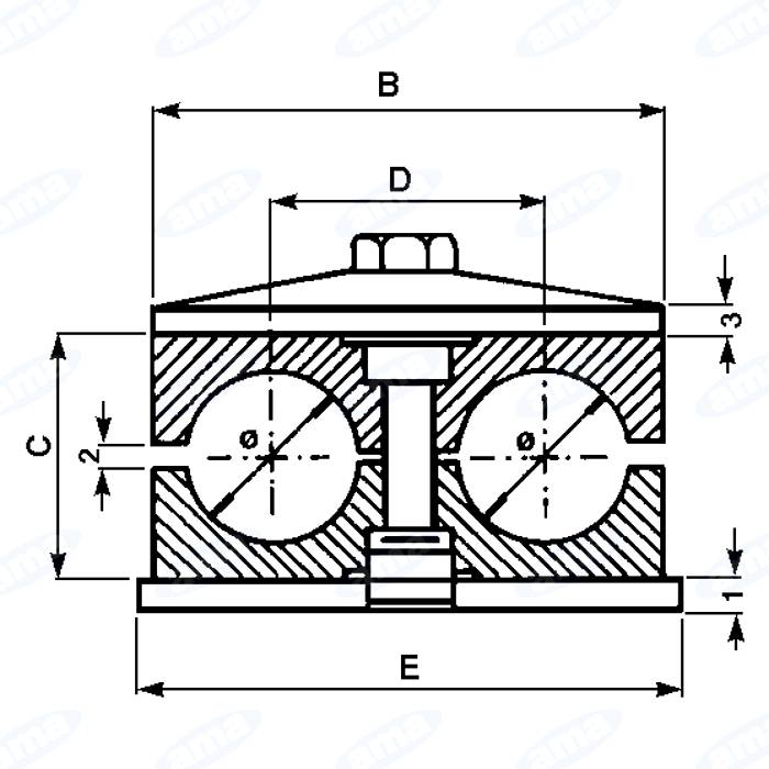 Obrázek k výrobku 25318 - Příchytka trubky 2x28 mm