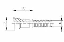 Obrázek k výrobku 58801 - Přírubová lisovací armatura SAE 6000, 1"1/4", 54 mm