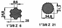 Obrázek k výrobku 54321 - Prodloužení zajištěné kolíkem, 150mm