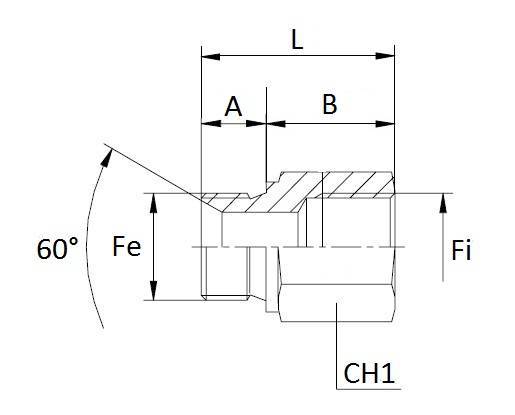 Specifikace - Prodlužovací vsuvka samec x samice 1/2" x 1/2"