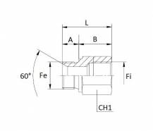 Obrázek k výrobku 59054 - Prodlužovací vsuvka samec x samice 1/2" x 1/2"