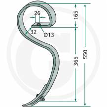 Obrázek k výrobku 75644 - Pružina standard 32x10, s radličkou