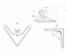 Obrázek k výrobku 50121 - radlička ,,FLEX,, šíře 175 mm/2 díry/materiál 6 mm