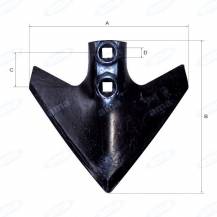 Obrázek k výrobku 61432 - radlička, šíře 200 mm/2 díry/materiál 8 mm