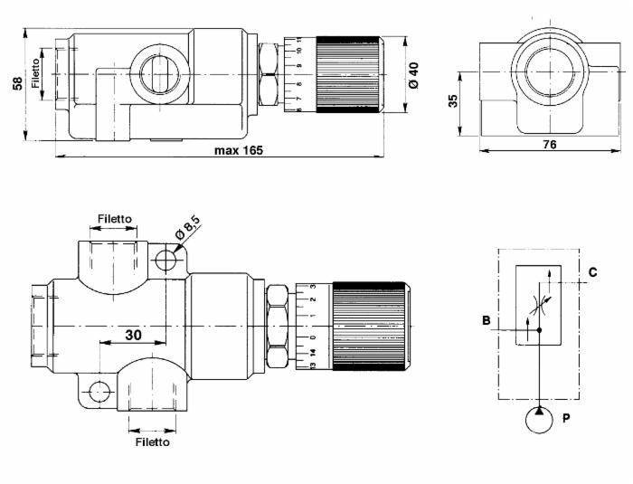 Specifikace - regulační ventil 1/2"