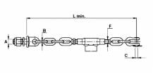 Obrázek k výrobku 10565 - Řetězový napínák 480 mm/oko 10 mm
