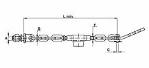 Obrázek k výrobku 11129 - Řetězový napínák 600 mm/oko 12 mm