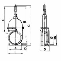 Obrázek k výrobku 9235 - RIV Perla šoupě  4", 2 x příruba