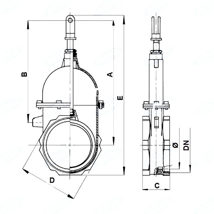 Obrázek k výrobku 24903 - RIV Perla šoupě  5",2x vnitřní závit