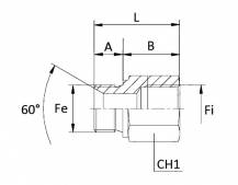 Obrázek k výrobku 59079 - Rovný propojovací adaptér samec samice 1/2" - 18x1,5