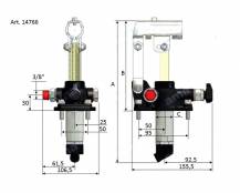 Obrázek k výrobku 20372 - ruční hydraulická pumpa jednočinná bez nádrže